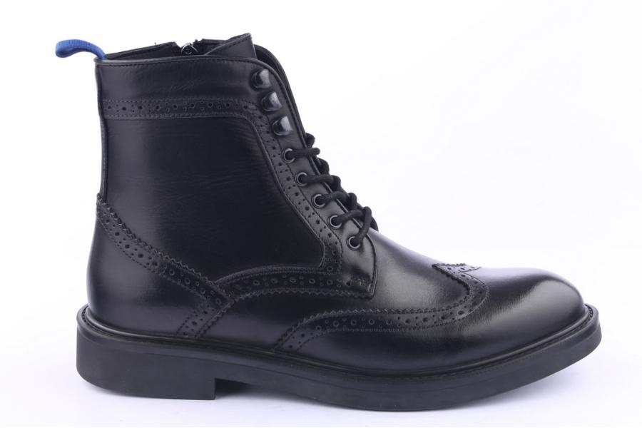 d.moro shoes Men Leather Ankle Boots for Winter: M18 Black (Wholesale)