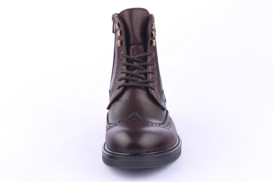 D.moro Shoes Men Leather Ankle Boots For Winter: M18 Brown (Wholesale)
