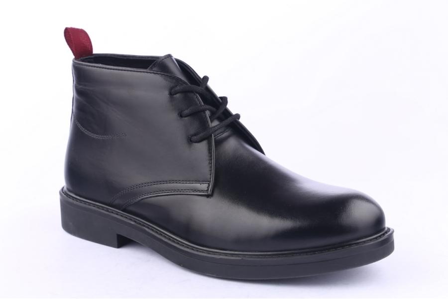 D.moro Shoes Men Leather Ankle Boots For Winter: M19 Black (Wholesale)