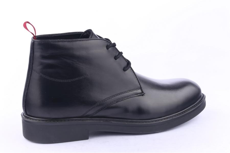 D.moro Shoes Men Leather Ankle Boots For Winter: M19 Black (Wholesale)