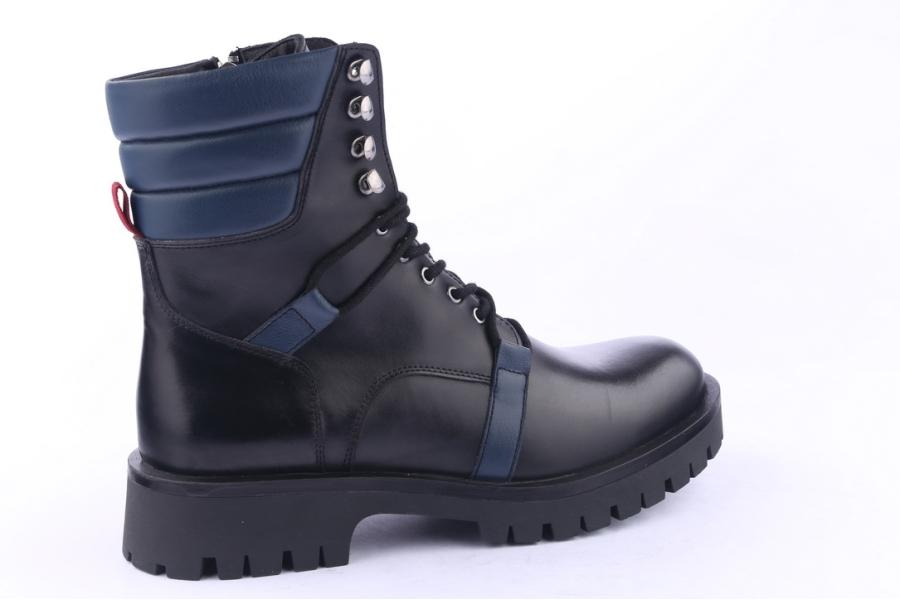 D.moro Shoes Men Leather Ankle Boots For Winter: M21 Black (Wholesale)