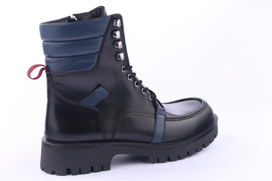D.moro Shoes Men Leather Ankle Boots For Winter: M22 Black (Wholesale)