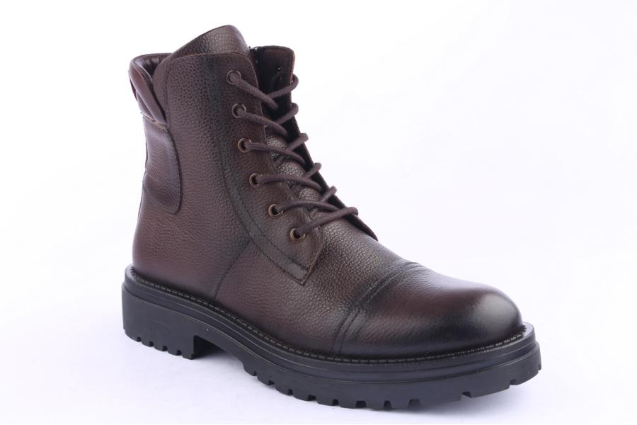 D.moro Shoes Men Leather Ankle Boots For Winter: M23 Brown (Wholesale)