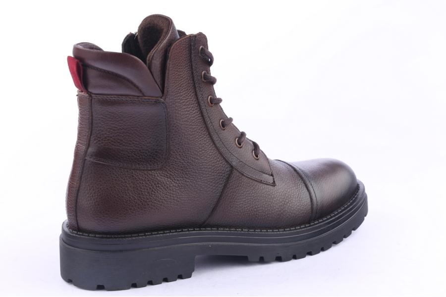 D.moro Shoes Men Leather Ankle Boots For Winter: M23 Brown (Wholesale)