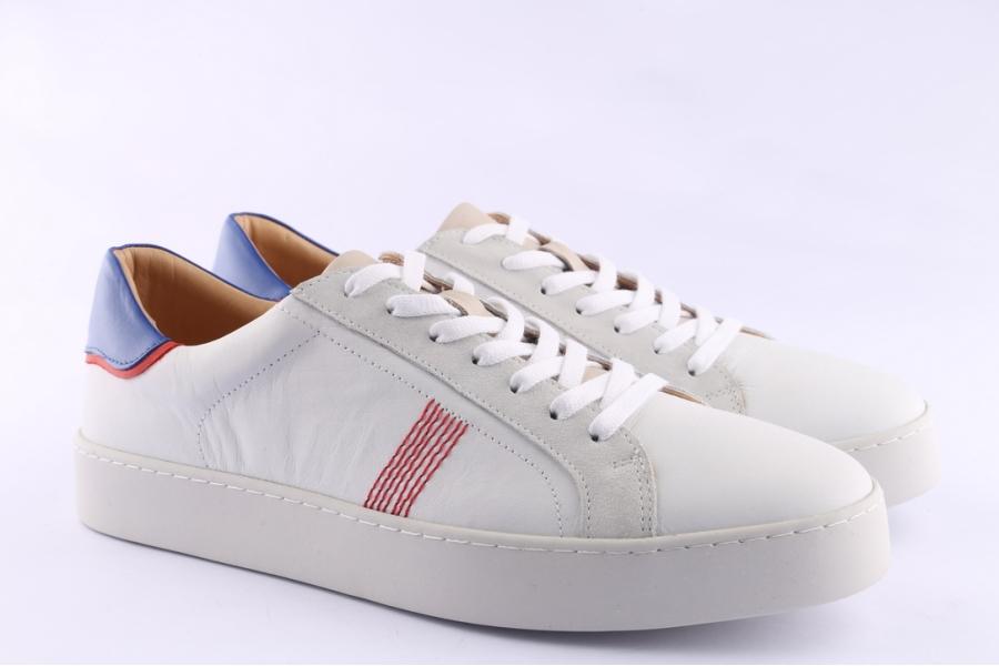 D.moro Shoes Men Leather Sneakers For Summer: 201021 White (Wholesale)