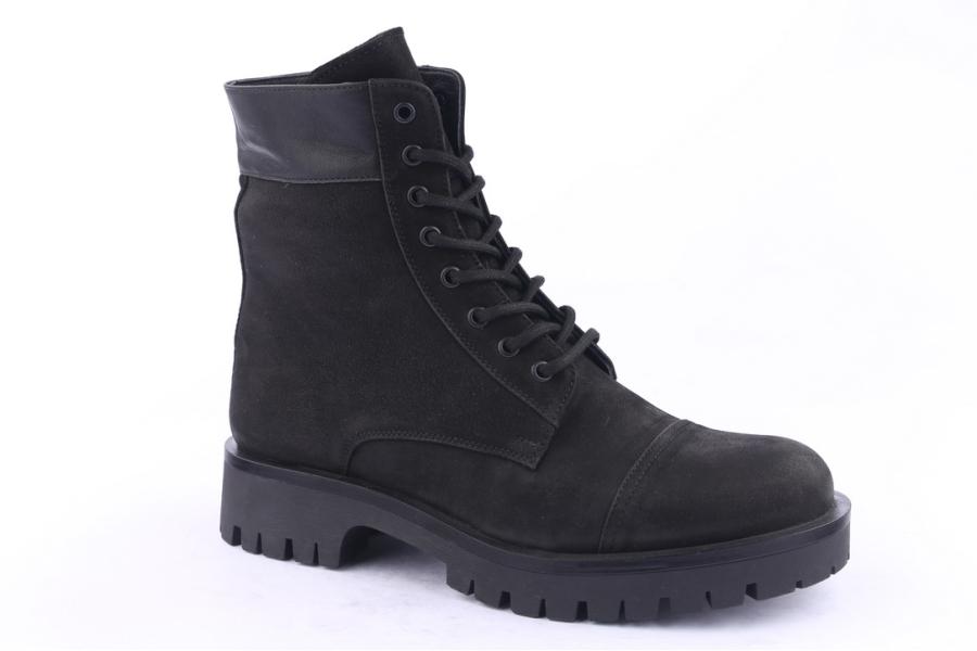 D.moro Shoes Men Nubuck Leather Ankle Boots For Winter: M007 Black (Wholesale)