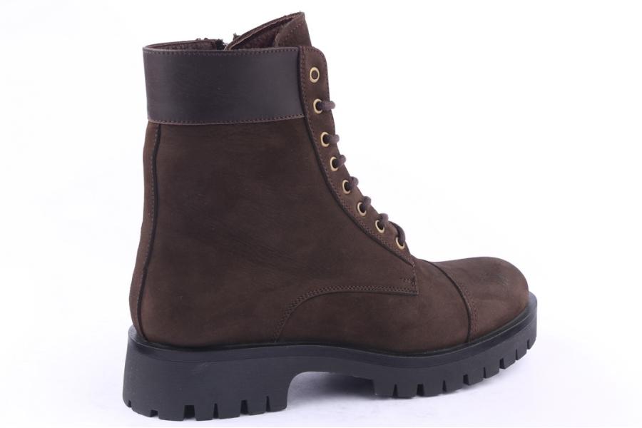 D.moro Shoes Men Nubuck Leather Ankle Boots For Winter: M007 Brown (Wholesale)