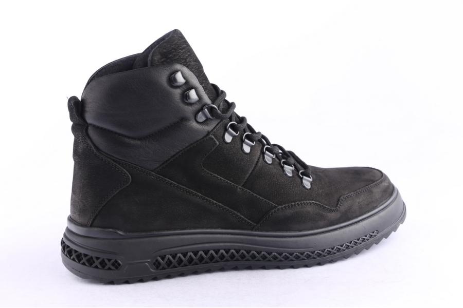 D.moro Shoes Men Nubuck Leather Ankle Boots For Winter: M063 Black (Wholesale)
