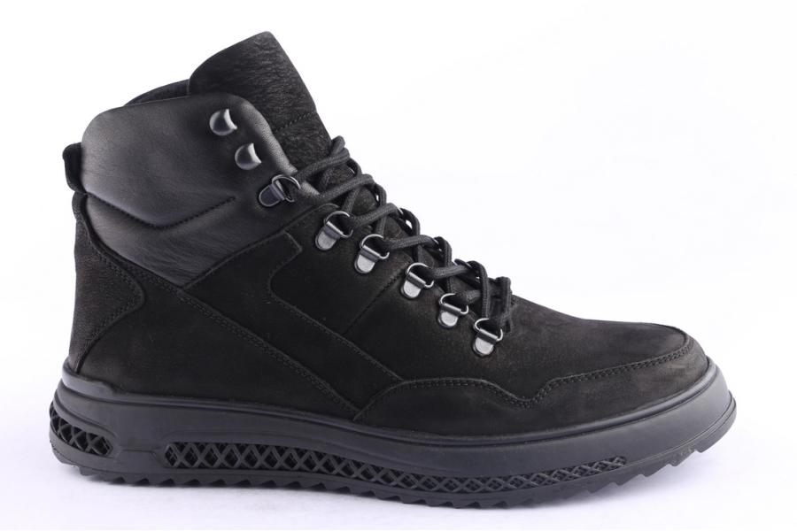 d.moro shoes Men nubuck leather Ankle Boots for Winter: M063 Black (Wholesale)