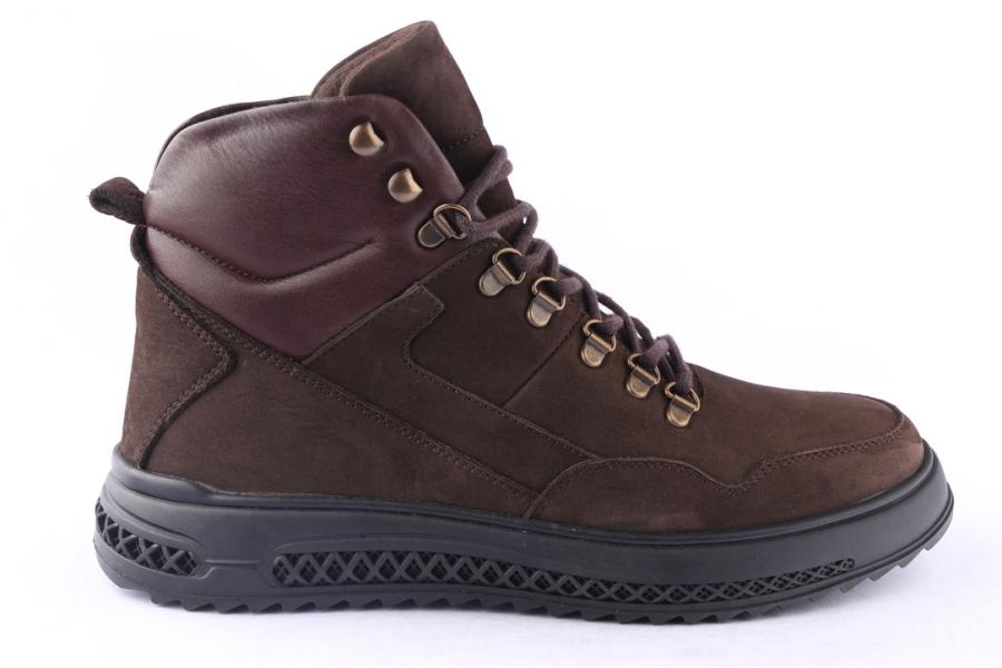 d.moro shoes Men nubuck leather Ankle Boots for Winter: M063 Brown (Wholesale)