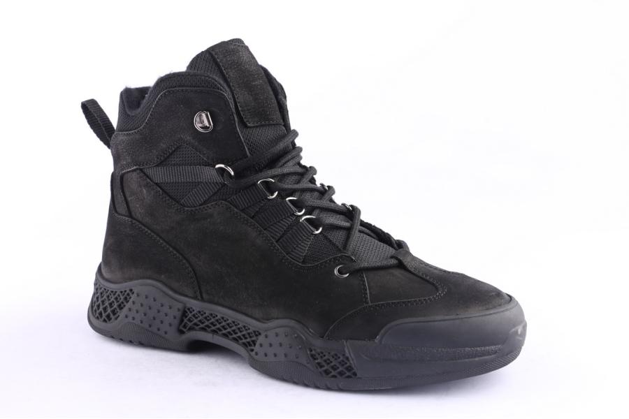 D.moro Shoes Men Nubuck Leather Ankle Boots For Winter: M065 Black (Wholesale)