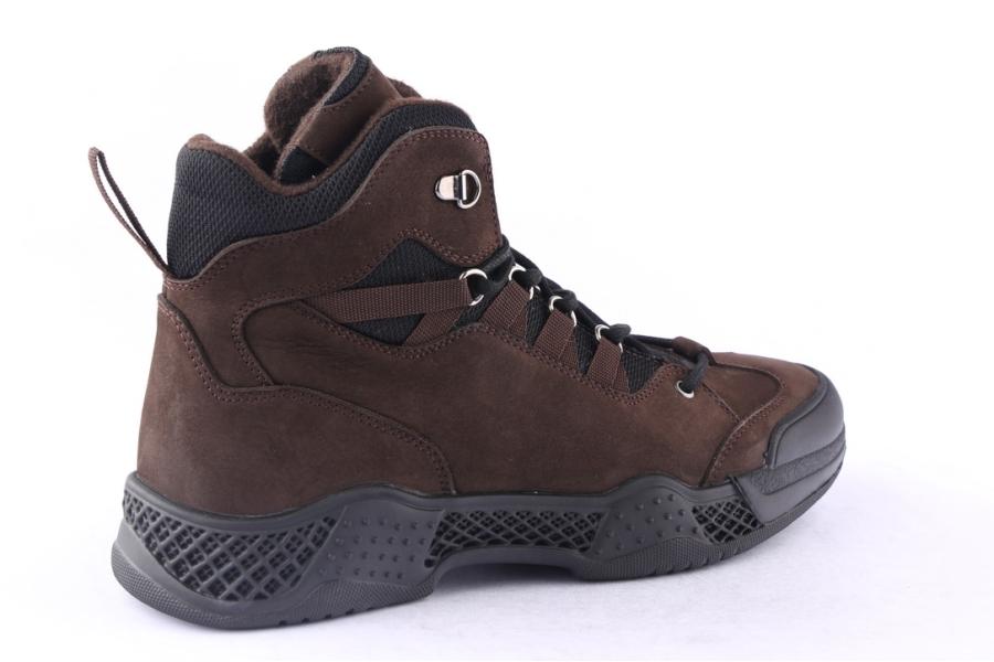 D.moro Shoes Men Nubuck Leather Ankle Boots For Winter: M065 Brown (Wholesale)