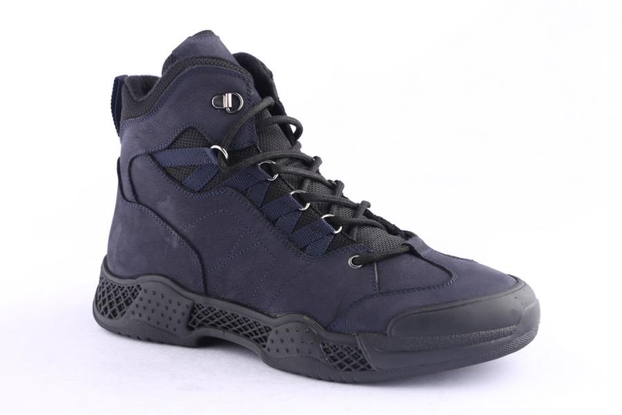 D.moro Shoes Men Nubuck Leather Ankle Boots For Winter: M065 Navy Blue (Wholesale)
