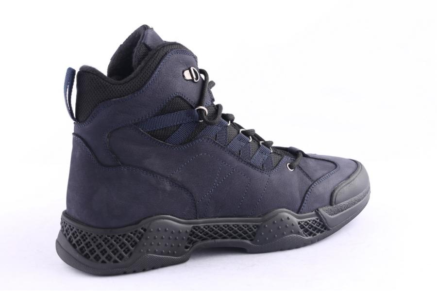 D.moro Shoes Men Nubuck Leather Ankle Boots For Winter: M065 Navy Blue (Wholesale)