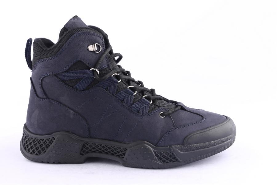 d.moro shoes Men nubuck leather Ankle Boots for Winter: M065 Navy Blue (Wholesale)