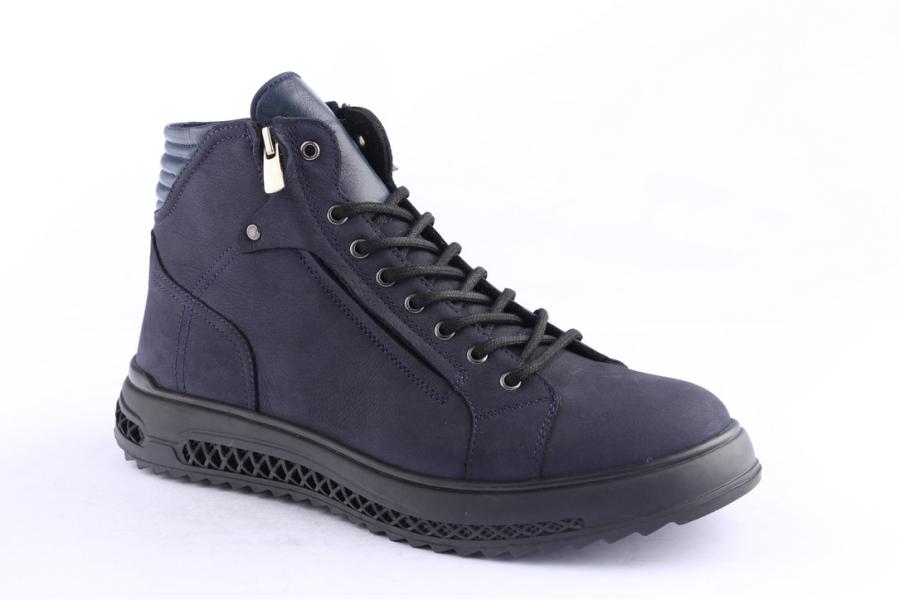 D.moro Shoes Men Nubuck Leather Ankle Boots For Winter: M066 Navy Blue (Wholesale)