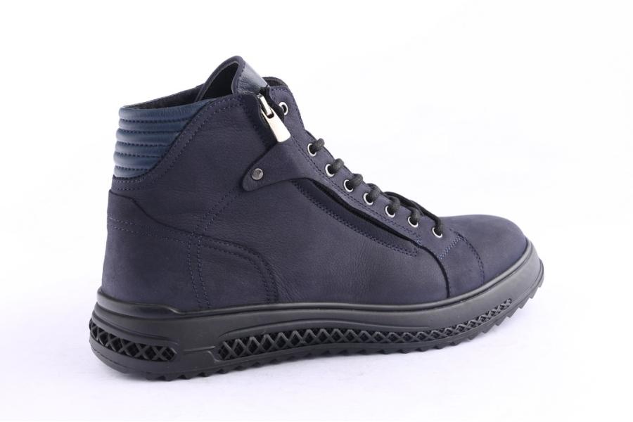 D.moro Shoes Men Nubuck Leather Ankle Boots For Winter: M066 Navy Blue (Wholesale)