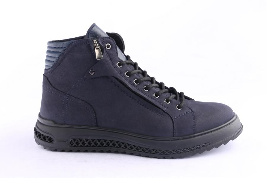 d.moro shoes Men nubuck leather Ankle Boots for Winter: M066 Navy Blue (Wholesale)