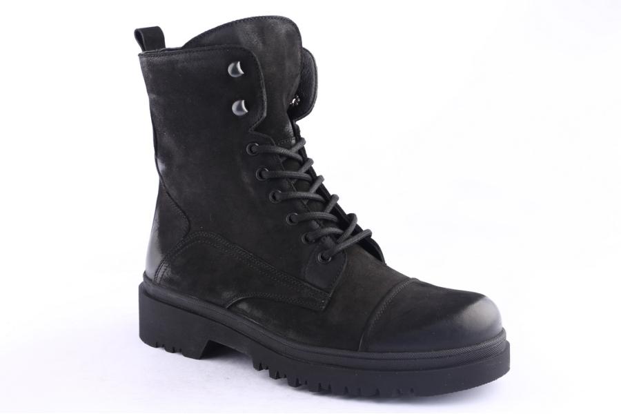 D.moro Shoes Men Nubuck Leather Ankle Boots For Winter: M070 Black (Wholesale)