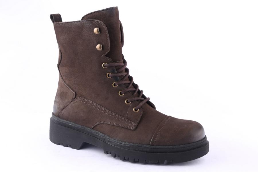 D.moro Shoes Men Nubuck Leather Ankle Boots For Winter: M070 Brown (Wholesale)