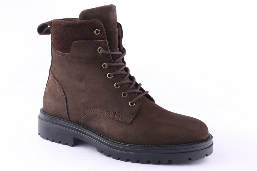 D.moro Shoes Men Nubuck Leather Ankle Boots For Winter: M079 Brown (Wholesale)
