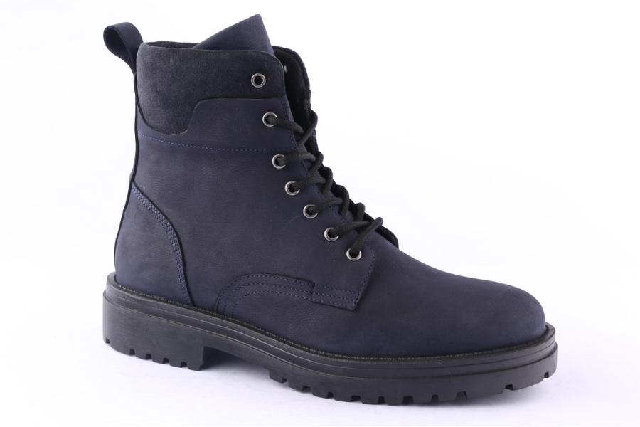 D.moro Shoes Men Nubuck Leather Ankle Boots For Winter: M079 Navy Blue (Wholesale)