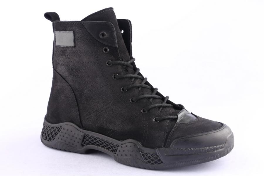 D.moro Shoes Men Nubuck Leather Ankle Boots For Winter: M088 Black (Wholesale)