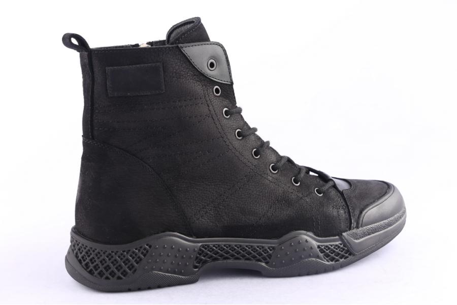 D.moro Shoes Men Nubuck Leather Ankle Boots For Winter: M088 Black (Wholesale)