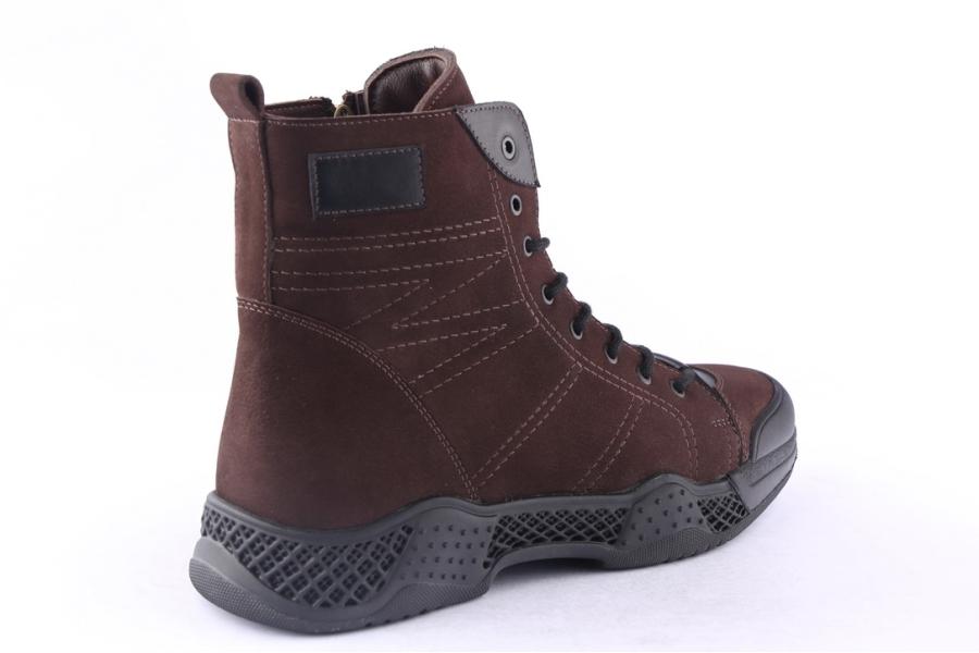 D.moro Shoes Men Nubuck Leather Ankle Boots For Winter: M088 Brown (Wholesale)