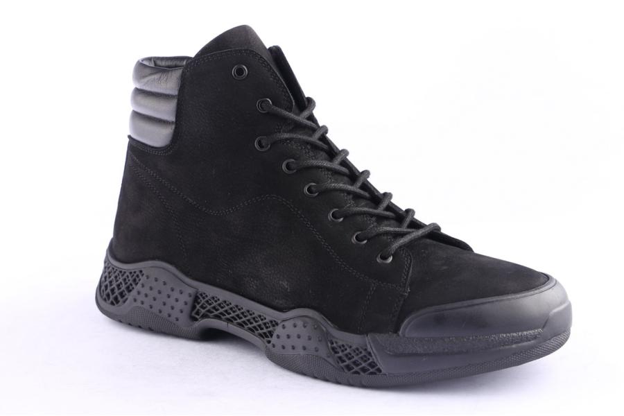 D.moro Shoes Men Nubuck Leather Ankle Boots For Winter: M089 Black (Wholesale)