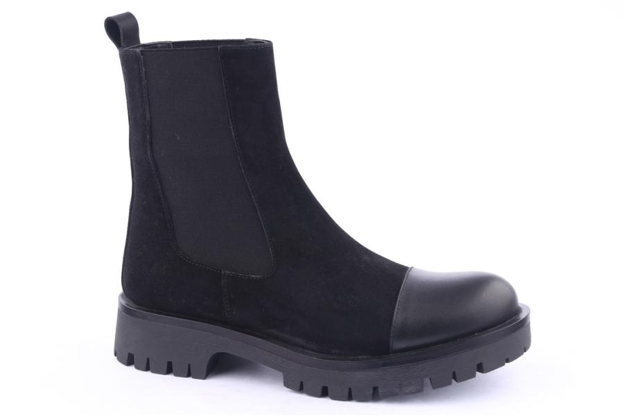 D.moro Shoes Men Suede Leather Ankle Boots For Winter: M002 Black (Wholesale)
