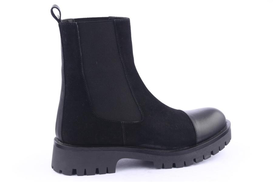 D.moro Shoes Men Suede Leather Ankle Boots For Winter: M002 Black (Wholesale)