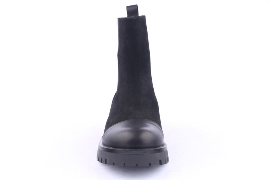 D.moro Shoes Men Suede Leather Ankle Boots For Winter: M002 Black (Wholesale)