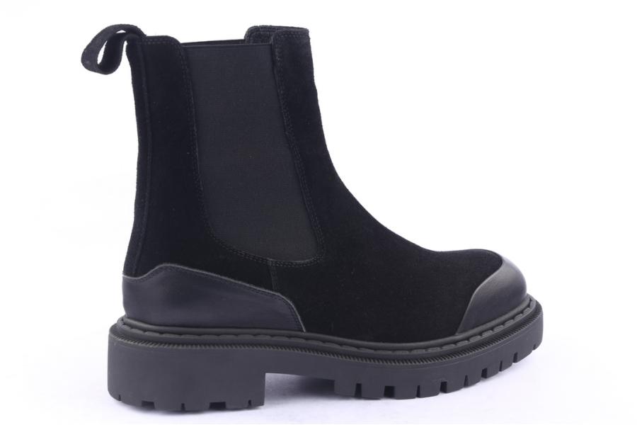 D.moro Shoes Men Suede Leather Ankle Boots For Winter: M004 Black (Wholesale)