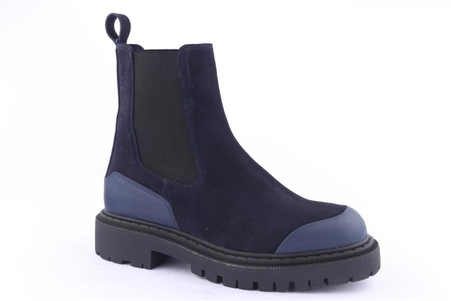 D.moro Shoes Men Suede Leather Ankle Boots For Winter: M004 Navy Blue (Wholesale)