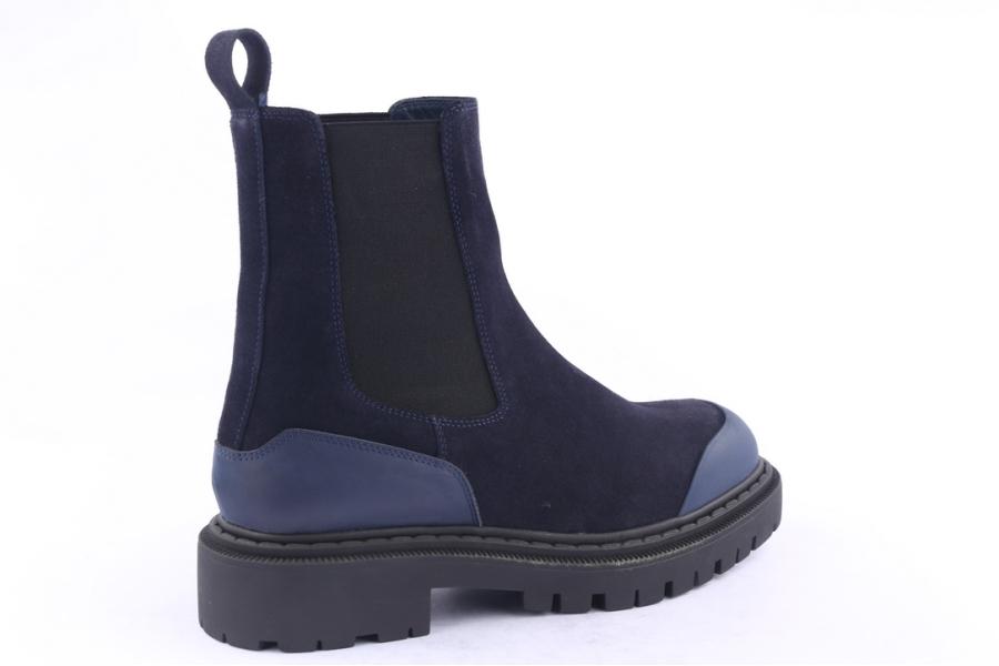 D.moro Shoes Men Suede Leather Ankle Boots For Winter: M004 Navy Blue (Wholesale)