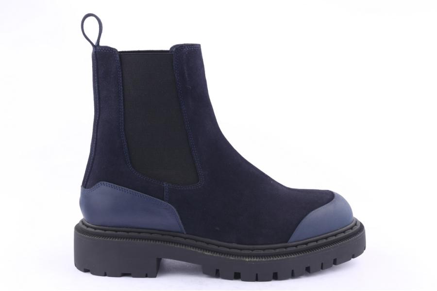d.moro shoes Men Suede Leather Ankle Boots for Winter: M004 Navy Blue (Wholesale)
