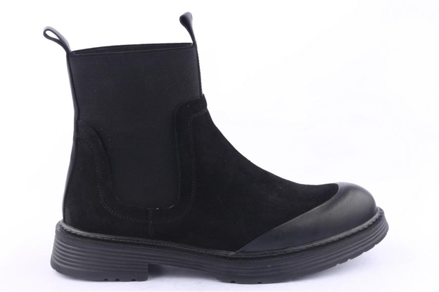 d.moro shoes Men Suede Leather Ankle Boots for Winter: M005 Black (Wholesale)