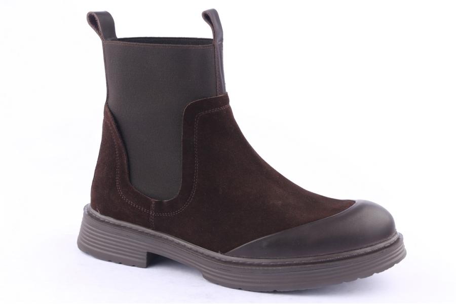D.moro Shoes Men Suede Leather Ankle Boots For Winter: M005 Brown (Wholesale)