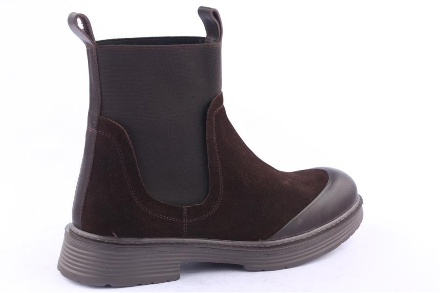 D.moro Shoes Men Suede Leather Ankle Boots For Winter: M005 Brown (Wholesale)