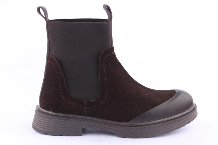 d.moro shoes Men Suede Leather Ankle Boots for Winter: M005 Brown (Wholesale)