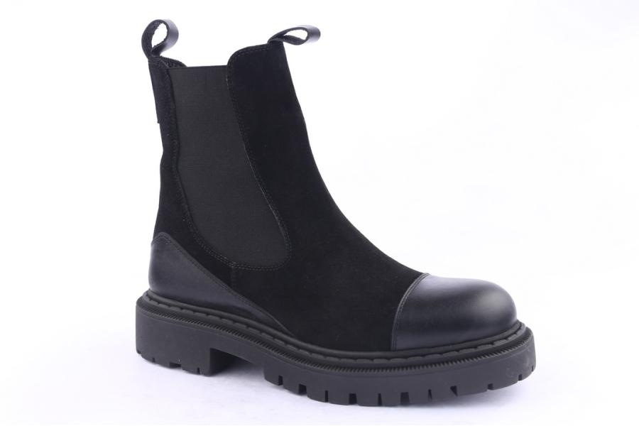 D.moro Shoes Men Suede Leather Ankle Boots For Winter: M009 Black (Wholesale)
