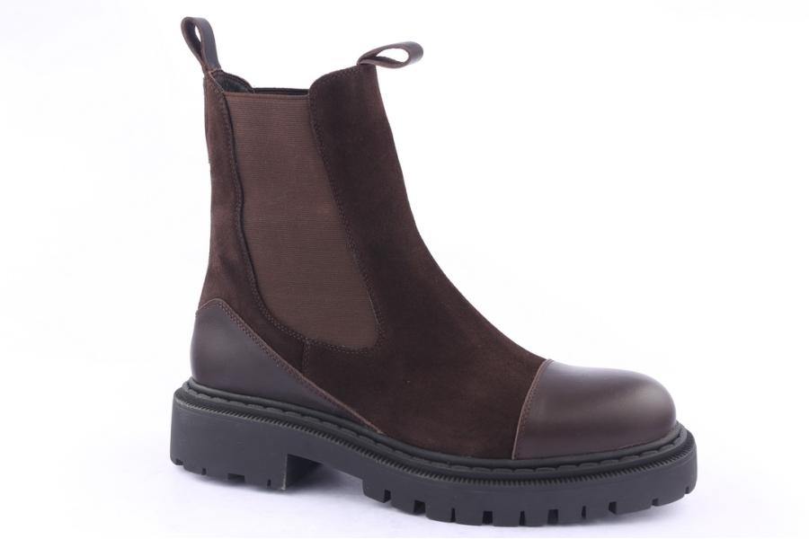 D.moro Shoes Men Suede Leather Ankle Boots For Winter: M009 Brown (Wholesale)