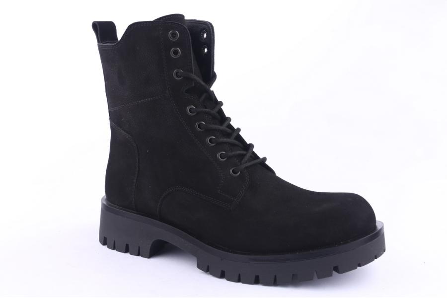 D.moro Shoes Men Suede Leather Ankle Boots For Winter: M01 Black (Wholesale)