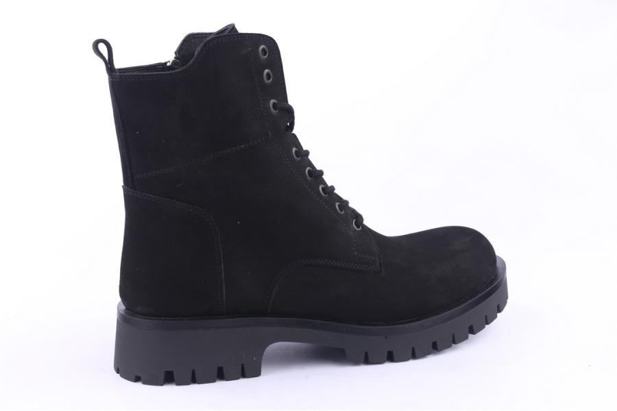 D.moro Shoes Men Suede Leather Ankle Boots For Winter: M01 Black (Wholesale)