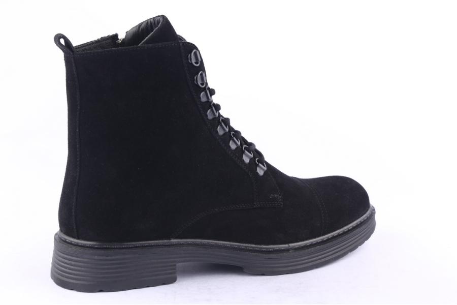 D.moro Shoes Men Suede Leather Ankle Boots For Winter: M014 Black (Wholesale)