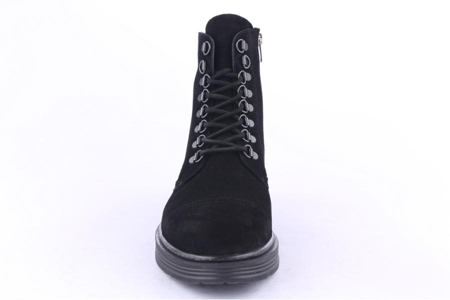 D.moro Shoes Men Suede Leather Ankle Boots For Winter: M014 Black (Wholesale)
