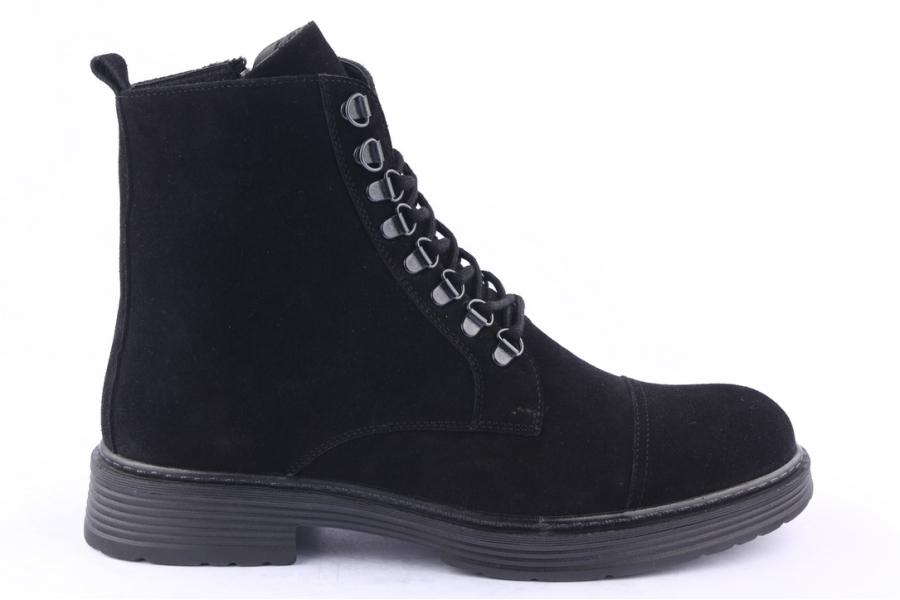 d.moro shoes Men Suede Leather Ankle Boots for Winter: M014 Black (Wholesale)