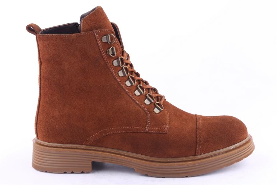 d.moro shoes Men Suede Leather Ankle Boots for Winter: M014 Tan (Wholesale)