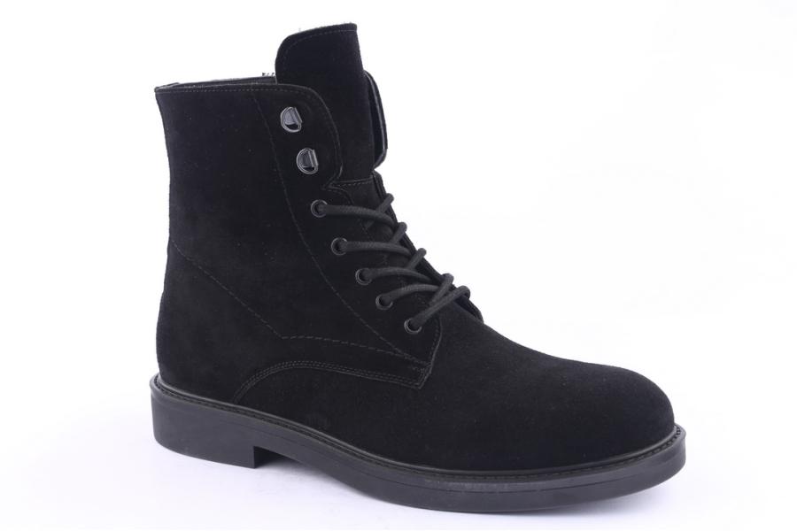 D.moro Shoes Men Suede Leather Ankle Boots For Winter: M015 Black (Wholesale)
